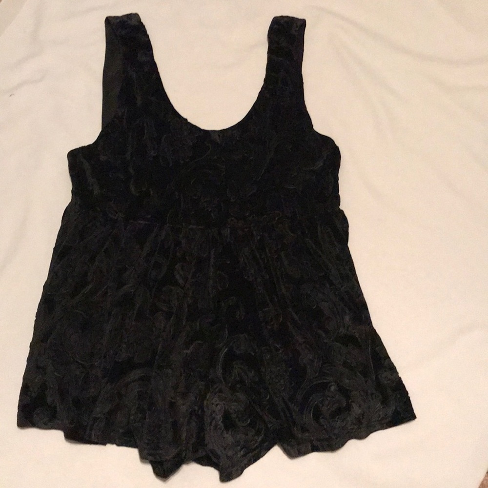 Paper Heart LF Black velvet Floral Romper
